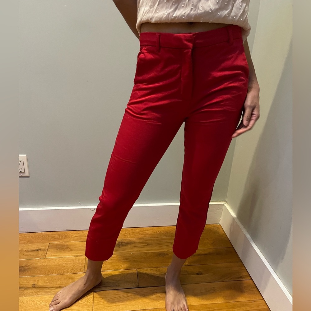 Red formal pants